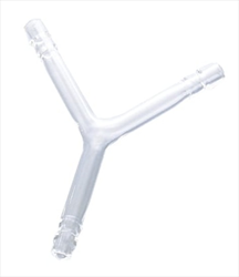 Khớp nối thủy tinh chữ Y có kẹp cao su AS ONE 1-4352-02 0430-02-20